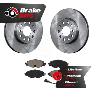 Front Disc Brake Rotors And Ceramic Pads Kit For 2015-2021 Volkswagen Golf 1.4L - Picture 1 of 1