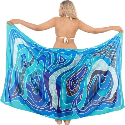LA LEELA Women's Sarong Bikini Skirt Swimsuit Cover up Summer Wraps Bathing - Image 1 of 3