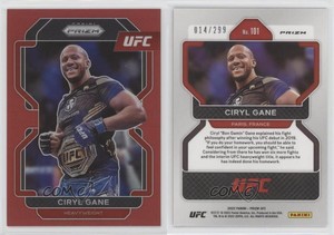 2022 Panini Prizm UFC Red Prizm /299 Ciryl Gane #101