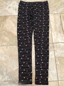 Gymboree Tres Chic Girls Heart Print Leggings 12 - Picture 1 of 12