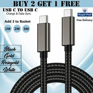Cable cargador USB C a USB C cable de datos de carga rápida para Samsung Galaxy A16 2024 - Imagen 1 de 15
