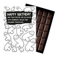 Novelty Chocolate Gifts For Women Willy Funny Rude Greeting Birthday Card Box