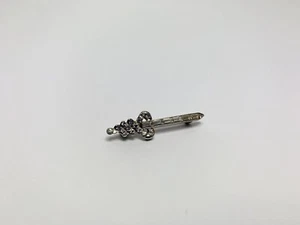 Vintage White Rhinestone Sword Dagger Brooch - Picture 1 of 4