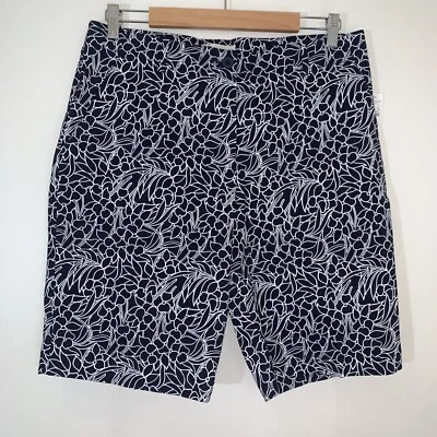 Bermudas Talbots para mujer 12 azules florales preppy clásicas informales elásticas de golf Foto 1 de 4