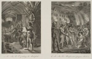 SCHENCK (*1780) nach BARTHEL (*1775), 2 Romanillustrationen, KSt. Romantik