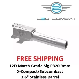 L2D Combat Sig P320 Subcompact/XCompact Match Grade Stainless Fluted Barrel - Picture 1 of 8