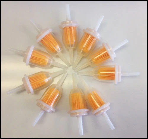 1960 Porsche 356B Base 1.6L82CC Clear Plastic Fuel Filter 10 PC Bulk Lot #16582 - Image 1 of 1