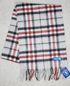NWT McRaes Of Scotland 100% Lambs Wool Gray ThomsonPlaid Scarf - Picture 1 of 4