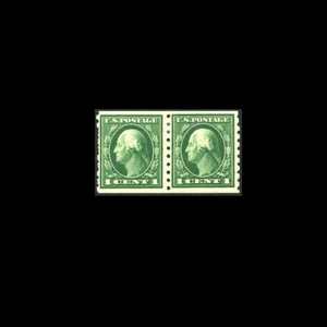 US Stamp Regular Issues Mint OG & H, VF S#412 Coil pair, bold fresh color, sligh - Picture 1 of 1