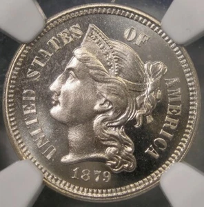 1879 THREE CENT NICKEL  SPECTACULAR FINEST KNOWN UNIQUE POP 1/0—NGC PF 68+ CAMEO - Picture 1 of 8