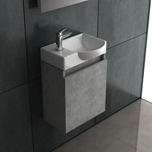 Gäste WC Waschbecken mit Unterschrank Badezimmermöbel Waschtisch Bad Waschplätze - Bild 1 von 7