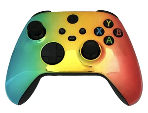 Custom Microsoft Xbox Series X / S Controller - Glossy Chrome Green Gold Red - Picture 1 of 8