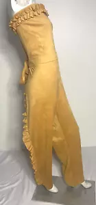 AKIRA Damen Plus Stretch Label trägerlos Rüsche gerade Bein Overall Größe 2XL - Bild 1 von 8