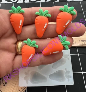 Carrots silicone mold for Fondant-Resin-handcrafts-polymer Clay-Candy-handmade - Picture 1 of 9