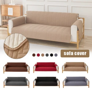 1/2/3 Seater Waterproof Padded Sofa Covers Dogs Pets Kids Anti-Slip Slipcover - Picture 1 of 24