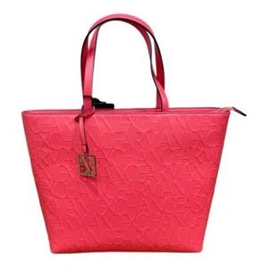 ARMANI EXCHANGE AX Women's Closed Zip Shopping Bag CORAL 942650 C793 - Picture 1 of 4