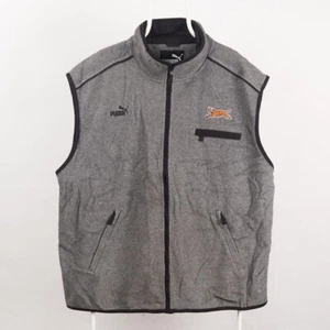 Vintage Puma Cleveland Tigers NFL Fleece Gilet Vest RARE Grey Mens XL - Picture 1 of 4