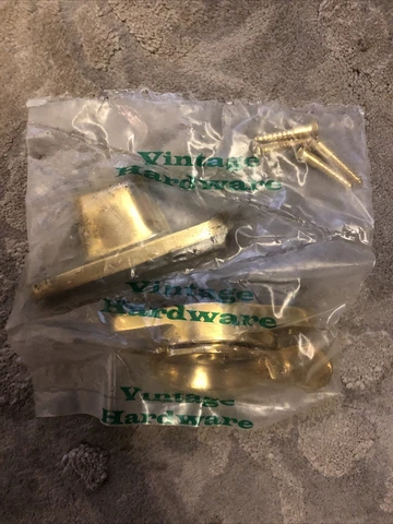 VINTAGE HARDWARE Brass Casement Fastener Sash Lock Cover