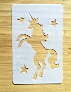 Gesichtsmalerei Schablone Henna Glitzer Tattoo wiederverwendbar waschbar EINHORN hinten - Bild 1 von 2