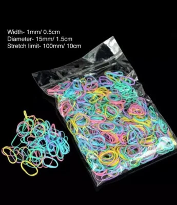 Pastel mini Hair Elastics Rubber Bands Braids Braiding Plaits Small Bands