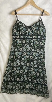 Antonio Melani Dress Women's Sz 10 Floral 100% Silk Ruffled Hem Slip Party Dress - Image 1 of 4