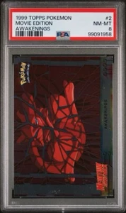 PSA 8 casi nuevo-como nuevo Mewtwo Awakenings 1999 TOPPS edición de película Pokémon tarjeta de lámina #2 - Imagen 1 de 3