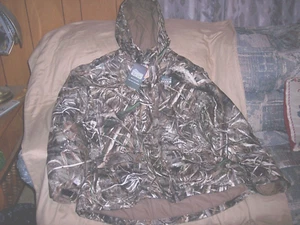 Chaqueta de Caza Para Hombres 2X Camuflada Realtree Max Abrigo Camuflado Control de Olores Abrigo Impermeable - Imagen 1 de 9