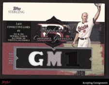 2006 Topps Sterling Moment #CRGAME1 Cal Ripken Jr Triple Jersey Relic 8/10 JSY #