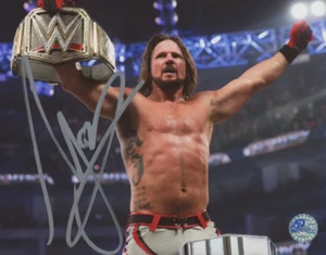 AJ Styles Signed 8x10 Photo (Pro Player Hologram) - Picture 1 of 1