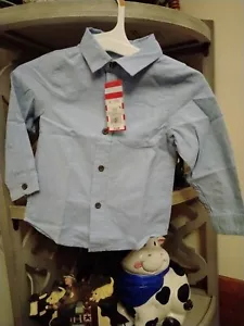 Toddler Size 3T Blue Button Down Cat And Jack Dress Shirt - Picture 1 of 2