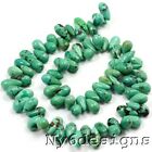 Green Turquoise Teardrop Spacer Loose Beads 9-14mm 15" 67.3g FREE SHIPPING