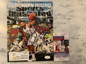 DERON WILLIAMS SIGNED SPORTS ILLUSTRATED BROOKLYN NETS ILLINOIS JSA  - Picture 1 of 5