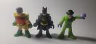 Lot Of 3 Fisher Price Imaginext DC Super Friends  Batman Robin Riddler Figures