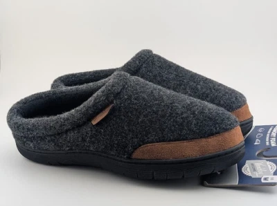 Мужские темно-серые тапочки Wembley из микрозамши для помещений/улицы с клетчатой подкладкой - Изображение 1 из 4