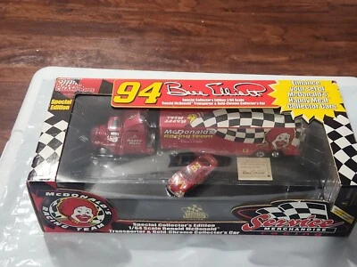老式 1998 年赛车冠军比尔·艾略特麦当劳运输车和汽车套装 — 第 1/4 张图片