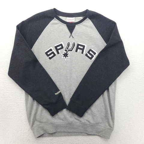 San Antonio Spurs Mens Sweater Extra Large Gray Black NBA Basketball Sweatshirt Cover