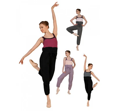 Sansha GABY unitard e04f tuta warmup salopette in pile misure S-M-L colori vari