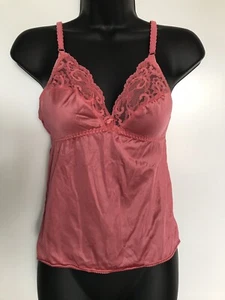 Camisa de encaje nocturna vintage años 80 MAIDENFORM rosa talla 34 ILGWU  - Imagen 1 de 8