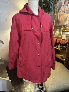 Talbots Red Windbreaker Jacket Large - Picture 1 of 5