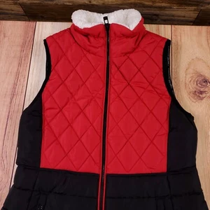 Calvin Klein Performance Women Size S Black & Red Full Zip Vest - Picture 1 of 15