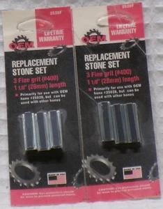 Lot of 2 OEM 1 1/8" Replacement Stone Set 400 Grit 3 pcs. Each 2528F - Picture 1 of 2