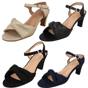 Ladies Anne Michelle Mid Heel Wide Fit Casual Buckle Fastening  Sandals F1R2111 - Picture 1 of 37