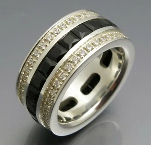 REIF-DESIGN - MONDÄNER DIAMANT MEMOIRE RING - 585 WEISSGOLD - Picture 1 of 7