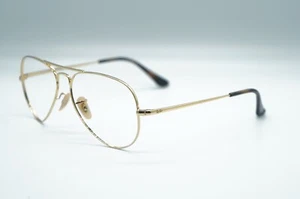 NEW RAY BAN RB 6489 2500 GOLD EYEGLASSES FRAME RX 55-14 - Picture 1 of 4