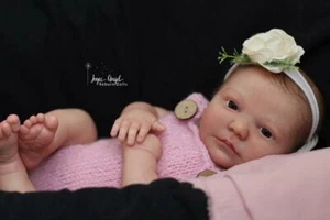 June Awake ~ Kit de muñeca renacida original de 19"/AUTENTICIDAD ~ de Bountiful Baby - Imagen 1 de 12