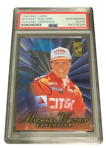 MICHAEL WALTRIP SIGNED AUTOGRAPH SLABBED 1998 PRESS PASS EXPLOSIVE CARD PSA DNA - Picture 1 of 1