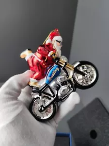 Breitling SAMMLER Christbaumkugel Ornament - Weihnachtsmann auf Motorrad - Bild 1 von 14
