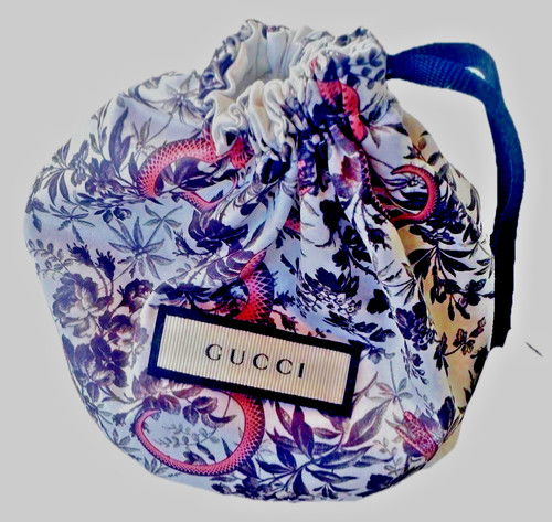 Gucci Sacchetto Polvere Vuoto Sacchetto per Gioielli Collana Sciarpa Logo Tessuto Foderato gyuhj