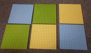 6x LEGO Base Plate 16x16 - 91405 - Yellow Blue Green - Picture 1 of 1