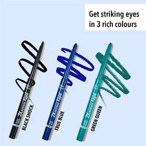 Blue Heaven 2X Intense Soft Kohl Kajal Black Indian Eyeliner Pencil Upto 24Hr St - Picture 1 of 7